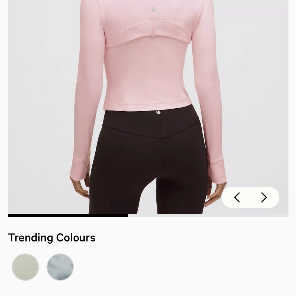 Lululemon Athletica Pink Define Jacket Cropped Nulu